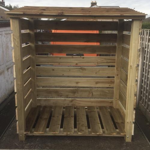 Bespoke log store made from timber